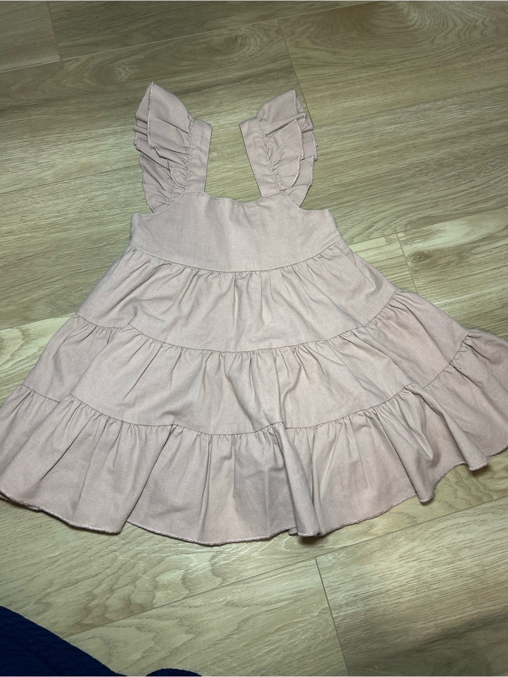 Girls Pink Tiered Ruffle Dress - Casual Summer Style